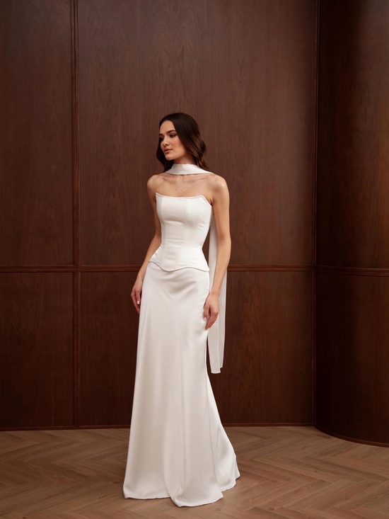 SpellaCorsets Dresses & Skirts - Custom Ivory Bridal Corset, Maxi Skirt & Scarf Set – 3 Piece